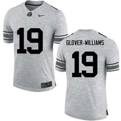 NCAA Ohio State Buckeyes Men's #19 Eric Glover-Williams Gray Nike Football College Jersey EAV7545PR